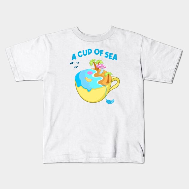 Summer Beach Kids T-Shirt by Kimprut